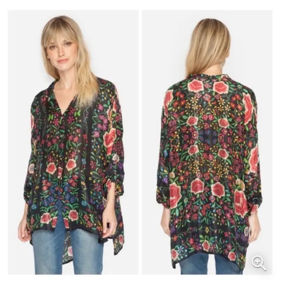 Johnny Was Silk Emby Blouse - Picture 3 of 13